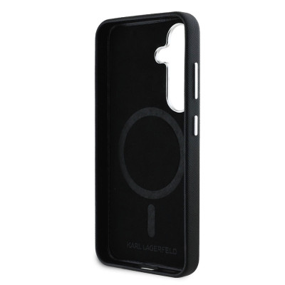 Karl Lagerfeld Saffiano MagSafe Galaxy S25+, Black