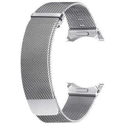 Řemínek z milánského tahu S/M stříbrná (ES)