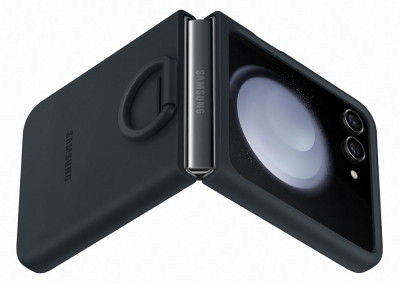 Samsung Silicone Case with Ring Z Flip 5, Indigo
