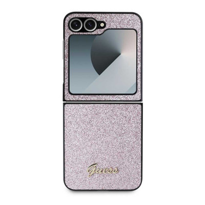 Guess PC/TPU Glitter Flakes Z Flip6/Flip7 FE, Pink