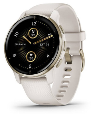 Garmin Venu2 Plus Cream Gold/White Band