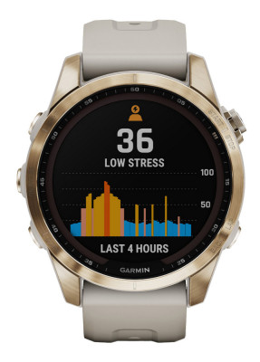 Garmin fenix 7S Sapphire Sol,Titan Gold/Sand