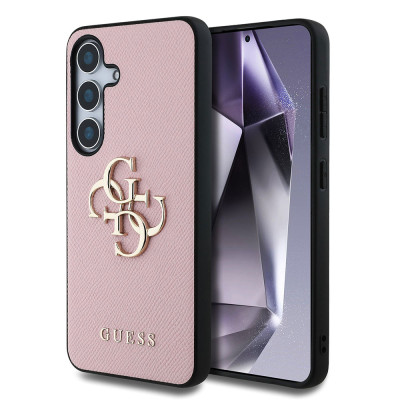 Guess PU Grained 4G Metal Logo Galaxy S25, Pink