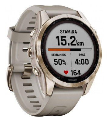 Garmin fenix 7S Sapphire Sol,Titan Gold/Sand