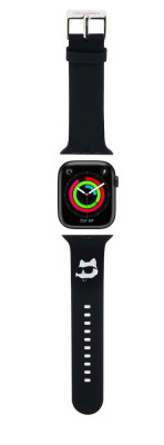 Karl Lag. Choupette Head řemínek Apple 38/40,Black