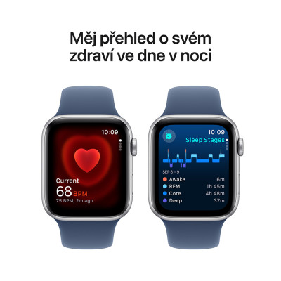 Apple Watch SE 44mm 2024 Silver, Denim SB,S/M