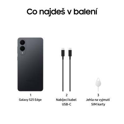 Samsung S937 Galaxy S25 Edge 5G 256GB T.Black SBS