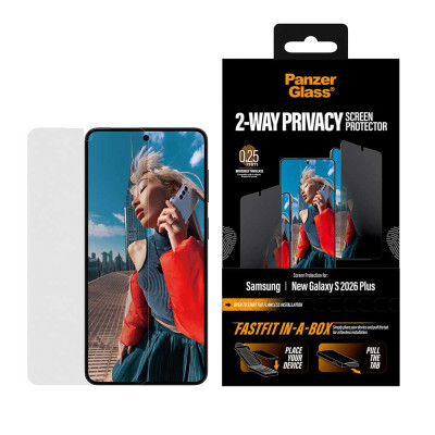 PanzerGlass Privacy Galaxy S26+ včetně Fast-in-box