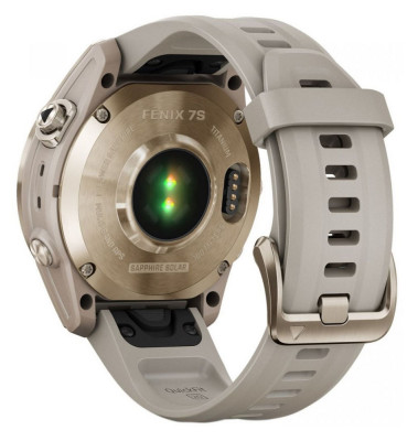 Garmin fenix 7S Sapphire Sol,Titan Gold/Sand