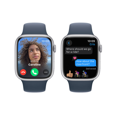 Apple Watch Series 9 45mm Silver, Blue SB, S/M