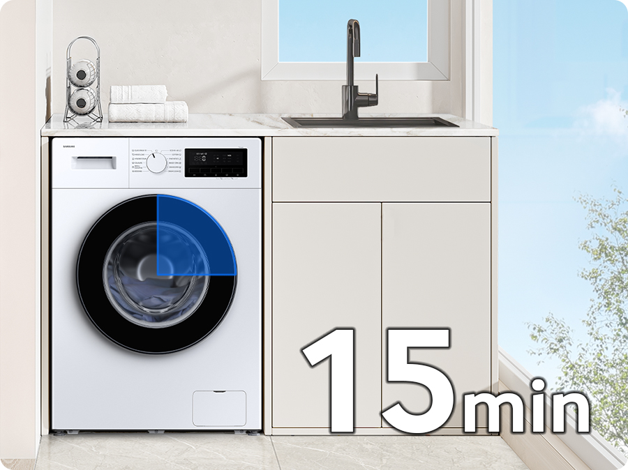 Úzká Parní Pračka Samsung WW80FG3M05AWLF rychlý program Quich Wash