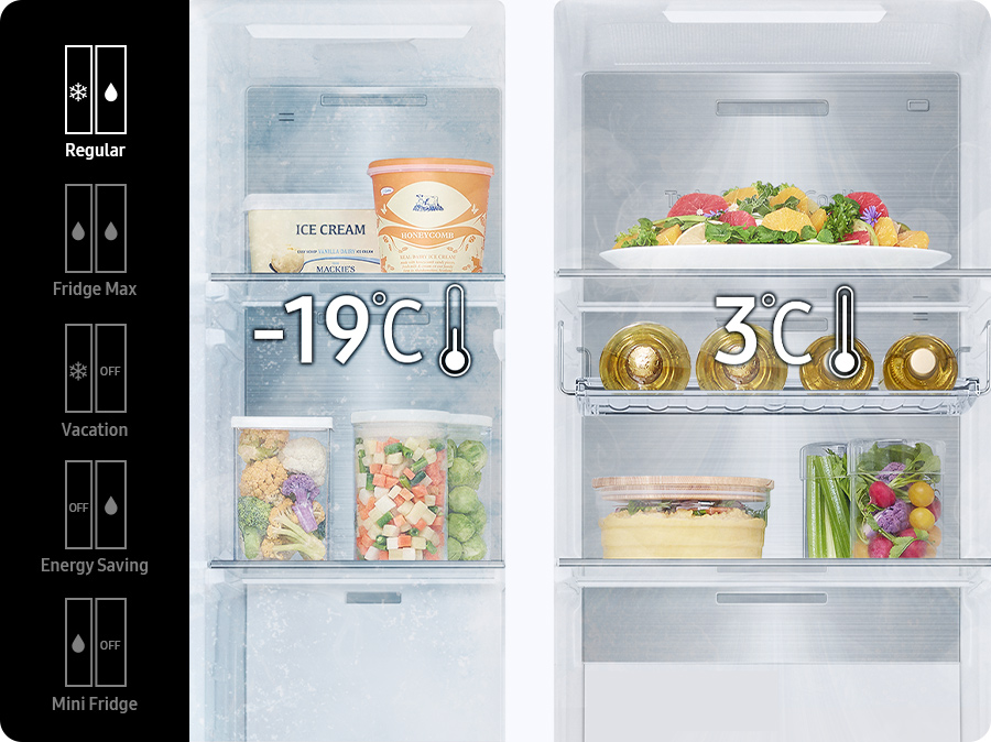 Americká chladnička Samsung RS90F66BEFEO FamilyHub řešení Smart Conversion