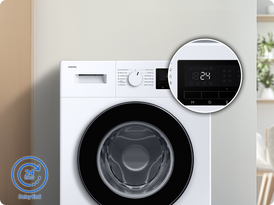 Parní pračka Samsung WW90FG3M05AWLF odložený konec