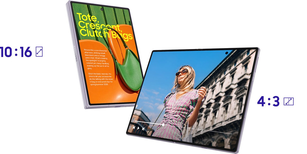Mobilní telefon Samsung Galaxy Z Fold8 5G, poměr stran