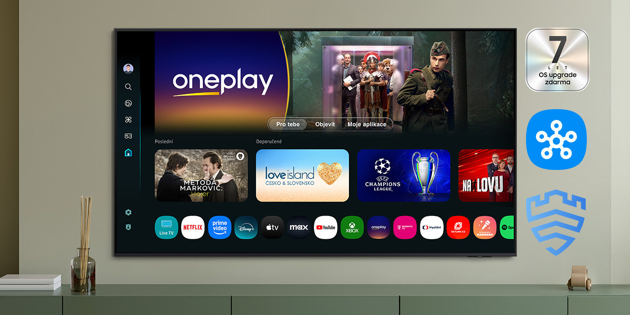 55″ 4K QLED televizor Samsung QE55Q8FAAUXXH (řada Q8F) chytrý systém